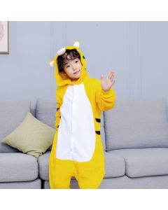 Yellow Hooded Girl Cartoon Family Wear Parent-child Home Pajamas