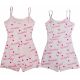 Sling Adjustable Functional Button Printing Adult Female Pajamas