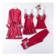 Four-piece dressing gown female summer suit