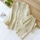 Women's Long-sleeved Cotton Double-layer Gauze Spring And Autumn Simplicity Cute Sweet Purified Cotton Homewear Casual Suit