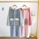 Plush Cute Rabbit Ear Coral Fleece Pajamas