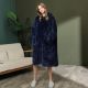 Hooded Pullover Men's And Women's Plus Size Flannel Pajamas Can Be Worn At Home