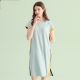 Women's Knitted Loose Casual Plus Size Short-sleeved Nightdress With Shoulder