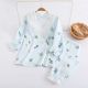 Kimono Cotton Gauze Maternal Postpartum Breastfeeding Confinement Clothing Home Pajamas Set