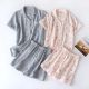 Pure Cotton Gauze Pajamas Ladies Short-sleeved Thin Home Wear