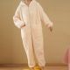 Rabbit Ear Pajamas One-piece Suit Flannel Hooded Coral Fleece Home Suit