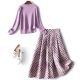 Women's Fashion Purple Sweater Skirt