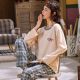 Pajamas Women's Thin Cotton Loose T-shirt Plaid Pants Suit