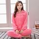 Thickened Flannel Pajamas Ladies Cardigan Suit Long-sleeved Warm Home Service