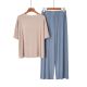 Ladies Pajamas Modal Thin Wood Ear Threaded Simple Cardigan Home Service Suit