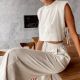 Cotton Linen Pajamas Sleeveless European And American Vest Pants Two-piece Set Ladies' Homewear