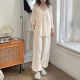 Double-layer Cotton Yarn V-neck Pajamas Suit Comfortable Homewear