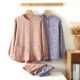 Cotton Double Layer Small Flower Thin Middle-aged And Elderly Long Sleeve Can Be Outerwear Homewear Suit