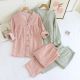 Pajamas Women's Yarn-dyed Cotton Gauze Thin Long-sleeved Homewear Suit