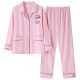 Ladies Cotton Pajamas Cute Long-sleeved Summer Cardigan Home Service Suit