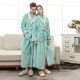 Men's And Women's Mosaic Inlaid Flannel Bathrobes