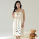 Summer Thin Cotton Homewear Cartoon Young Girl Mid-length Nightdress