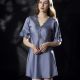 Silk short sleeve ice silk dress