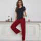 Pajamas Polyester Women's Spring Summer Short Sleeve Trousers Homewear