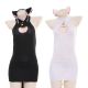 Embroidered Hollow Sexy Cat Nightdress Halter Pajamas