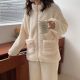 High Neck Thickened Thermal Zipper Outer Wear Casual Homewear Suit