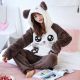 Ladies cartoon plush warm pajamas