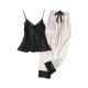 Feminine V-neck suspenders trousers silk home service