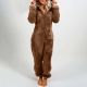 Women'S Plush Thick Plush Plush Jumpsuit Hooded Pajamas Parent-Child Wear