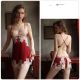 European And American Style Embroidery Stitching Satin Suspender Nightdress