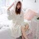 Bathrobe Flannel Nightgown Women Winter Plush Thicken Lengthen Bathrobe Korean Sweet Nightdress Pajamas