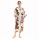 Satin Hand Painted Peony Long Kimono Yukata