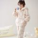 Hooded Coral Velvet Pajamas Women's Winter