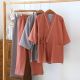 Three-quarter Sleeve Kimono Cardigan Full Cotton Casual Loose Japanese Style Home Wear Suit