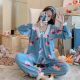 A 4044 spring and autumn long sleeve pajamas with lace for lovely cartoon home suit