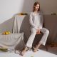 Women's Long-sleeved Casual Pure Color Cotton Modal Homewear Pajamas