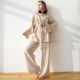 Ladies' Robe Trousers Casual Cotton And Linen Suit Homewear Outerwear