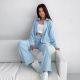 Women's Blue Double Crepe Pajama Set