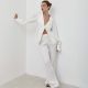 Satin Loose Cardigan Outerwear Homewear Long-sleeved Trousers Pajamas