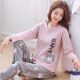 Milk Silk Cartoon Long-sleeved Trousers Ladies Home Service Suit