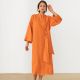 Loose Cotton And Linen Nightgown Long Women's Solid Color Home Moisture-wicking Clothing