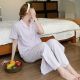 Simple Outerwear Homewear Cotton Blended Pajamas Short-sleeved Trousers