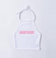 Baby girl hanging neck tether strap vest bellyband backless sling soft sister Lolita lolita