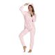 Ladies Heart-shaped Printed Flannel One-piece Homewear Pajamas