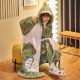 Cute Long Flannel Home Service Suit Dinosaur