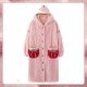 Coral Velvet Nightgown Women Autumn And Winter Thickened Long Bathrobe Nightdress Flannel