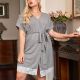 Plus Size Ladies' Homewear Pajamas Lace Loose Cotton Short Sleeve Bathrobe Home Leisure Nightgown