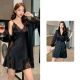 New Spring And Autumn Suspender Nightdress Robe Two-Piece Suit