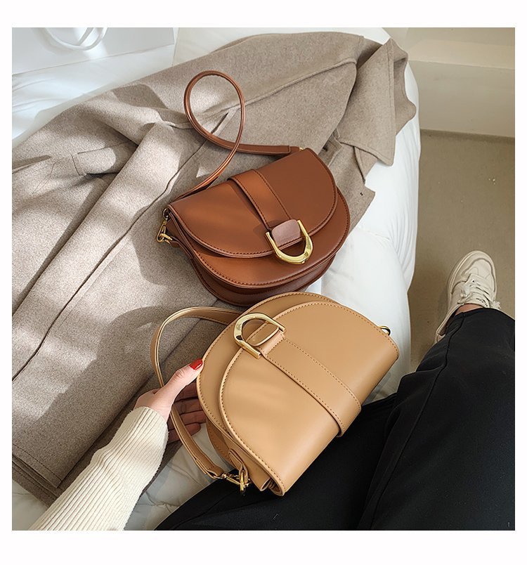 Mirco Creative Small Shoulder handbag Microfiber Synthetic Leather Saddle Bags Versatile Luxury Designer Crossbody Bag for Women