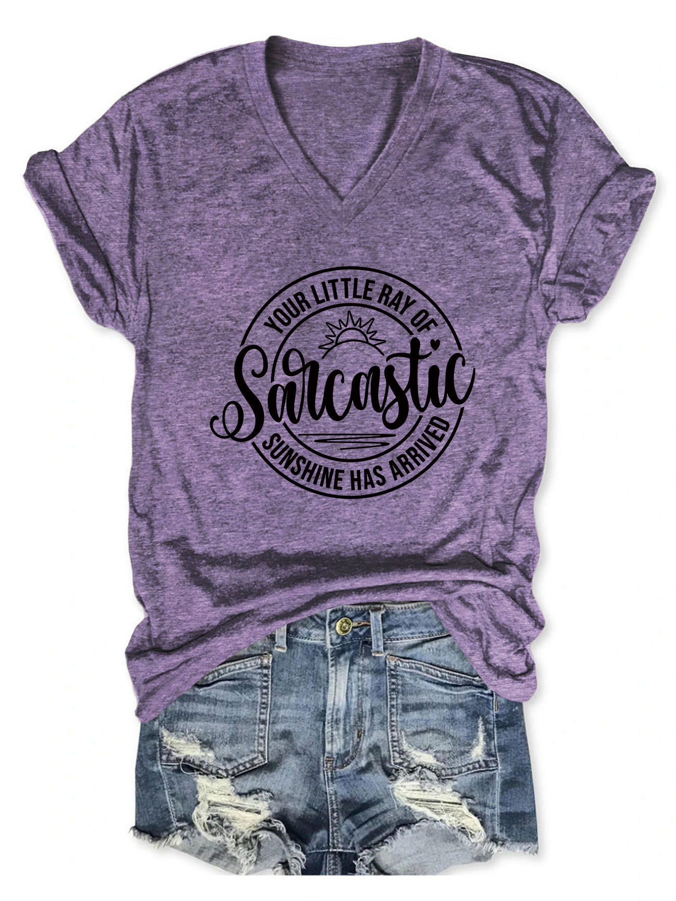 Sassy Geometric Print Round Neck T-Shirt
