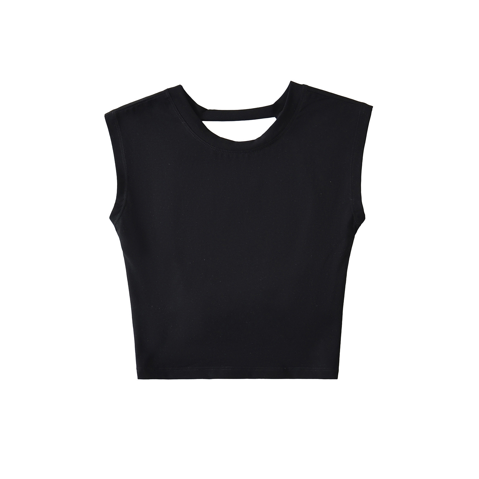 Cross over large backless sexy short T-shirt